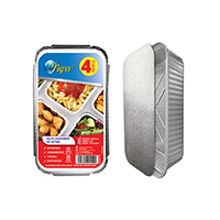 Aluminium tray with lid 19x11x5 cm 4 pcs