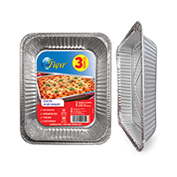 Aluminium tray without lid 32,5x26x6 cm 3 pcs