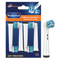 Ανταλλακτικά ηλ/κης οδοντόβουρτσας 4 τεμ 360 precision λευκά 