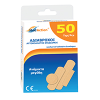 Επίδεσμοι αυτοκόλλητοι 50τεμ ανάμικτα μεγέθη