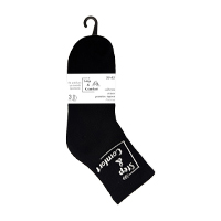 Κάλτσες μεσαίες μαύρες 39-42 unisex με επένδυση σετ 3 ζευγαριών