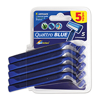 Ξυραφάκια Quatro Blue 4 λεπίδων 